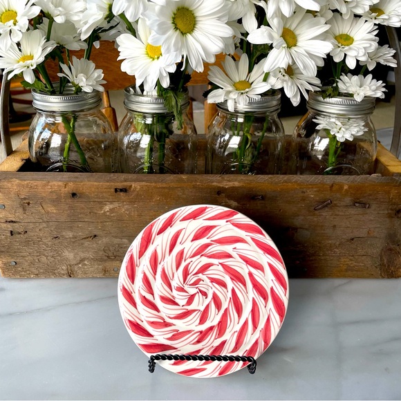 Bath & Body Works Home•Vintage Christmas 1998•Festive Ceramic Trivet•Peppermint - Picture 5 of 8